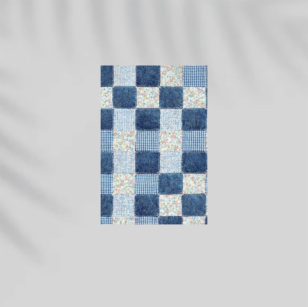 Denim Patchwork Paper Poster