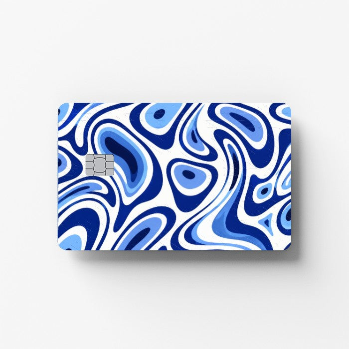 Cobalt Ripple Credit Card Sticker