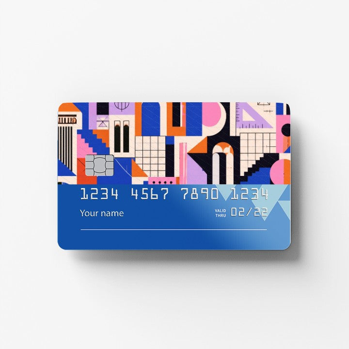Bauhaus Blocks Credit Card Sticker