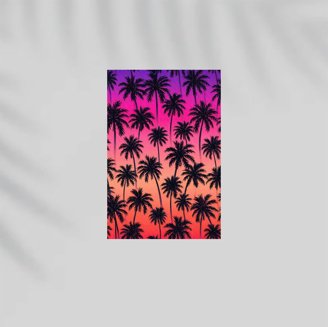 Sunset Palms Paper Poster