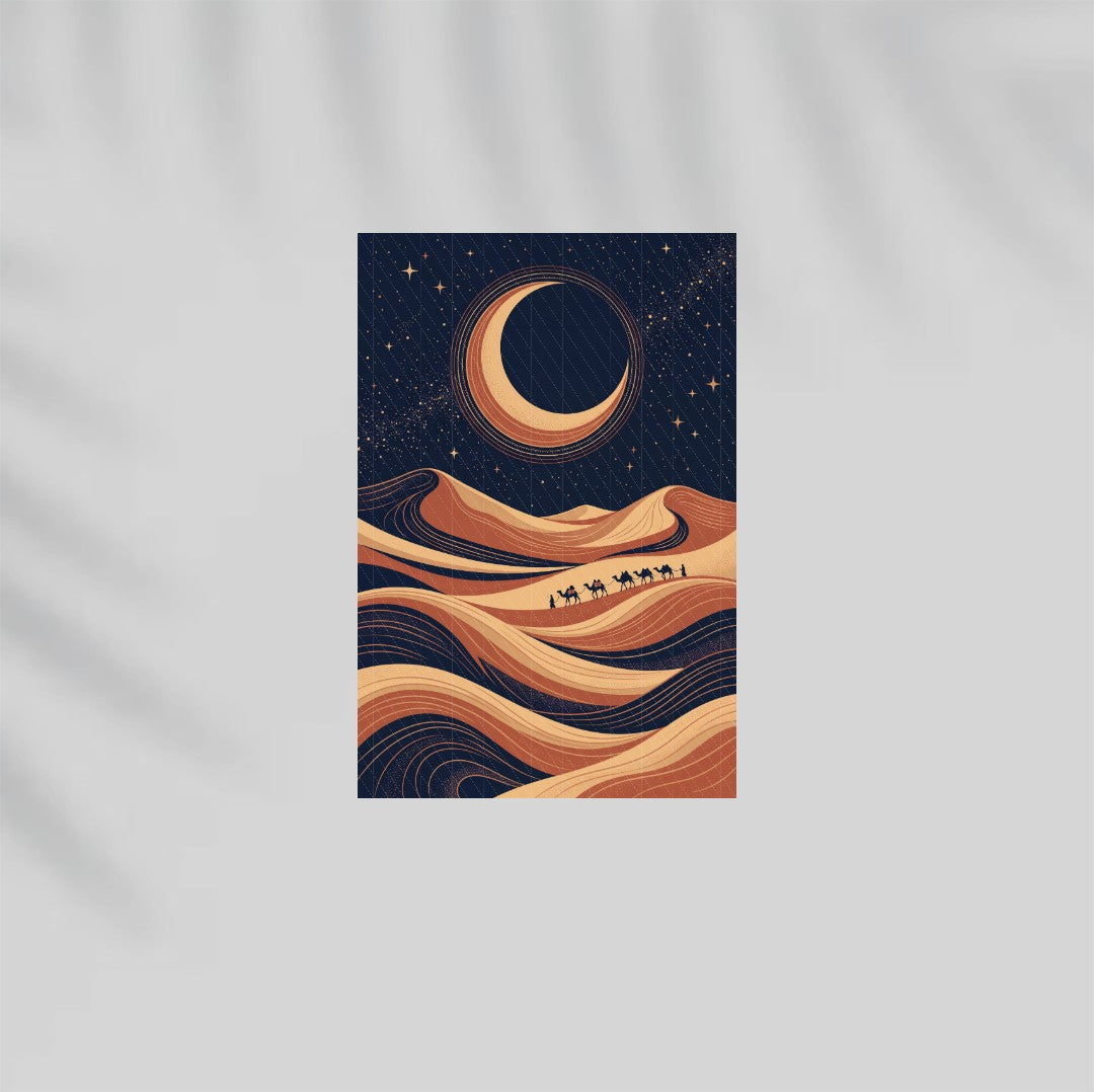 Desert Caravan Paper Poster