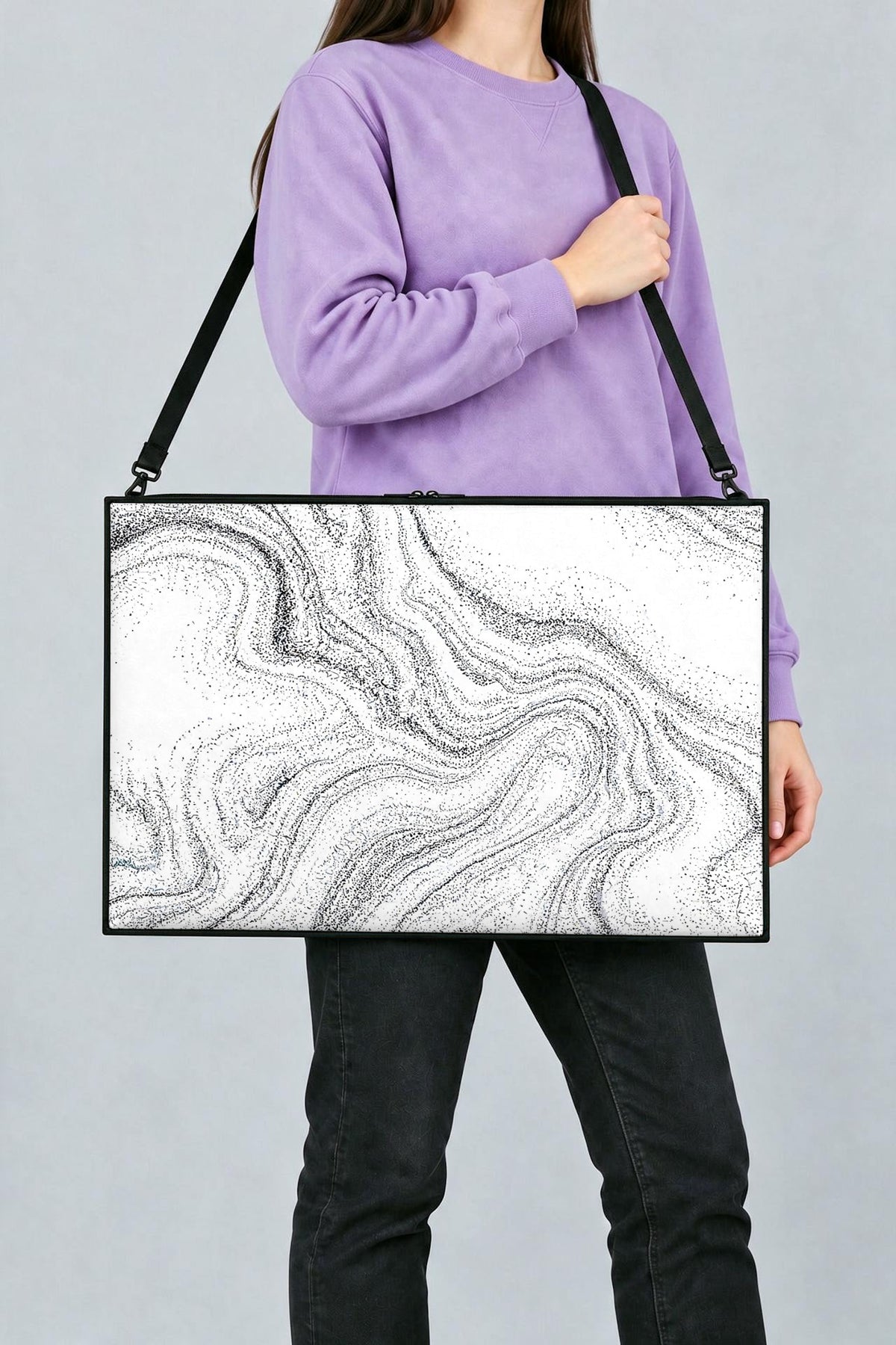 Dot Waves Art Bag