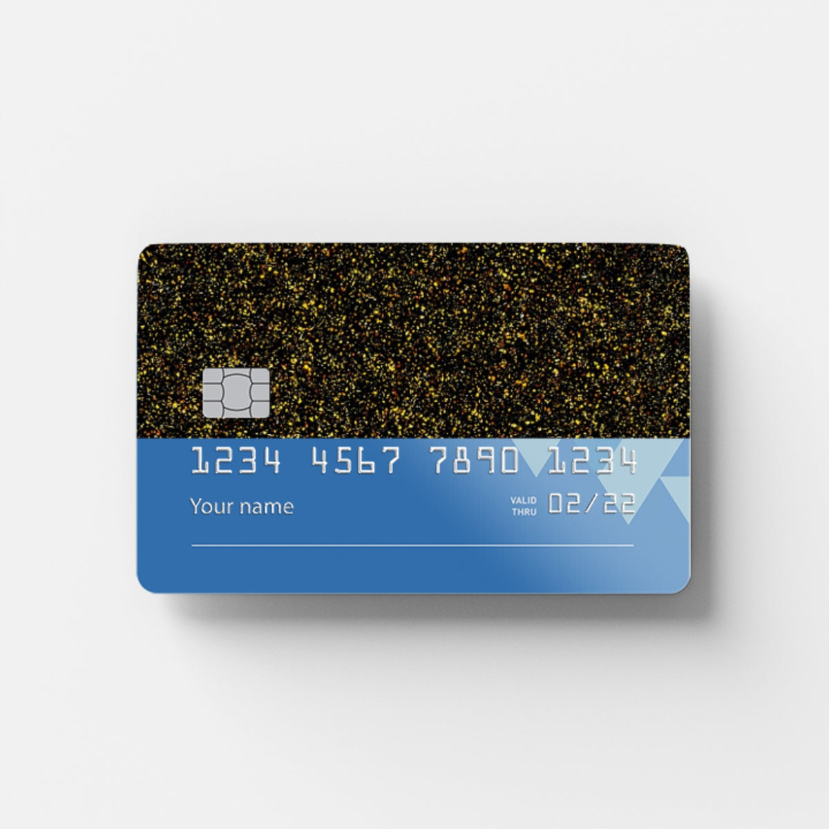 Yellow Glitter Credit Card Sticker