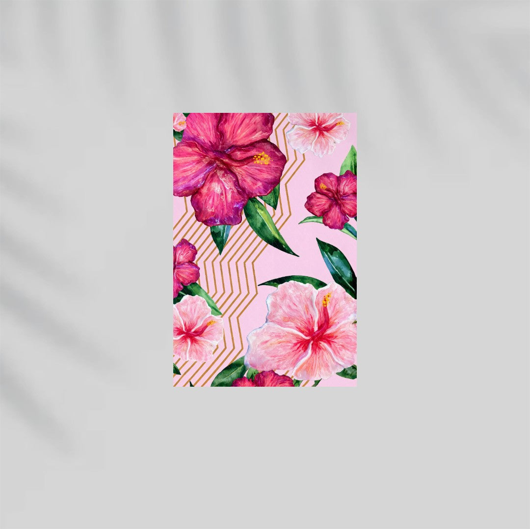 Purple Flowers Paper Poster