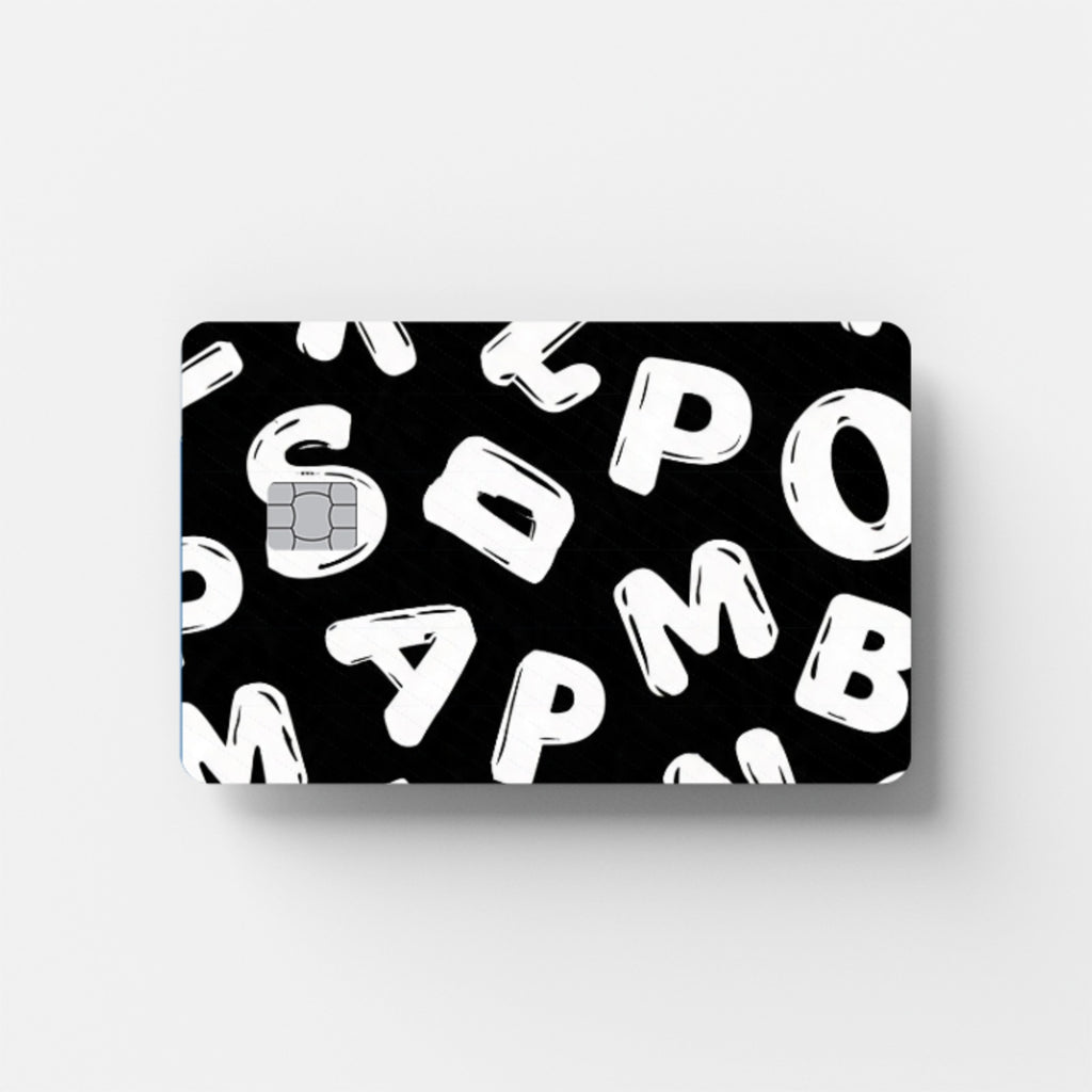 Alphabet Letters Credit Card Sticker