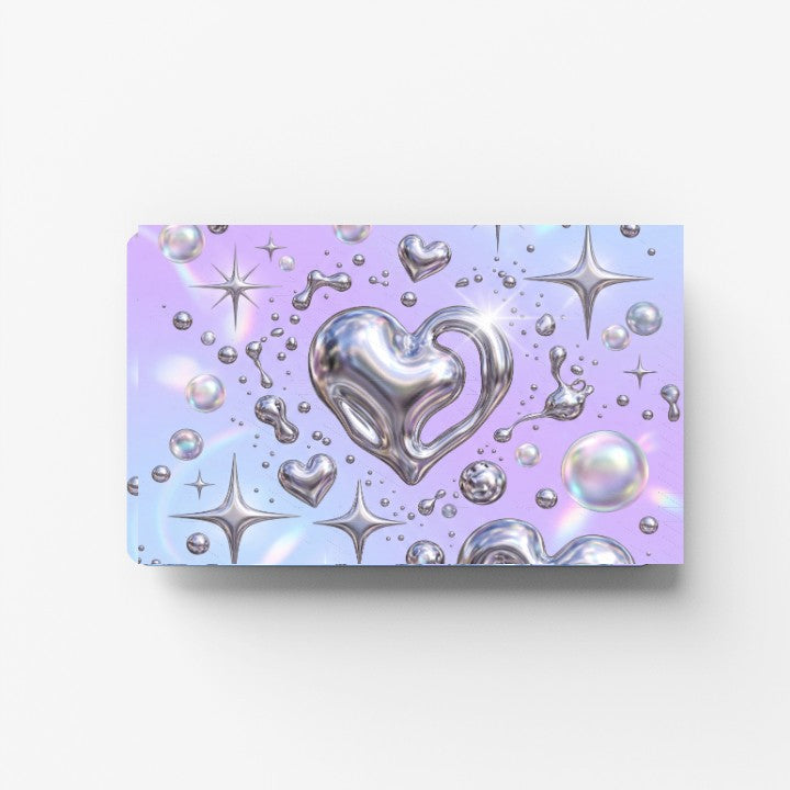 Chrome Bubbles Credit Card Sticker