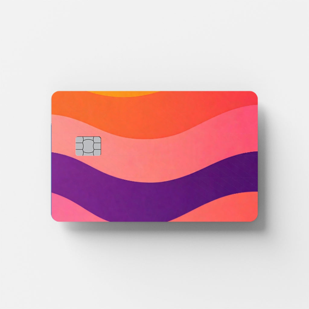 Yellow-Orange Gradient Credit Card Sticker