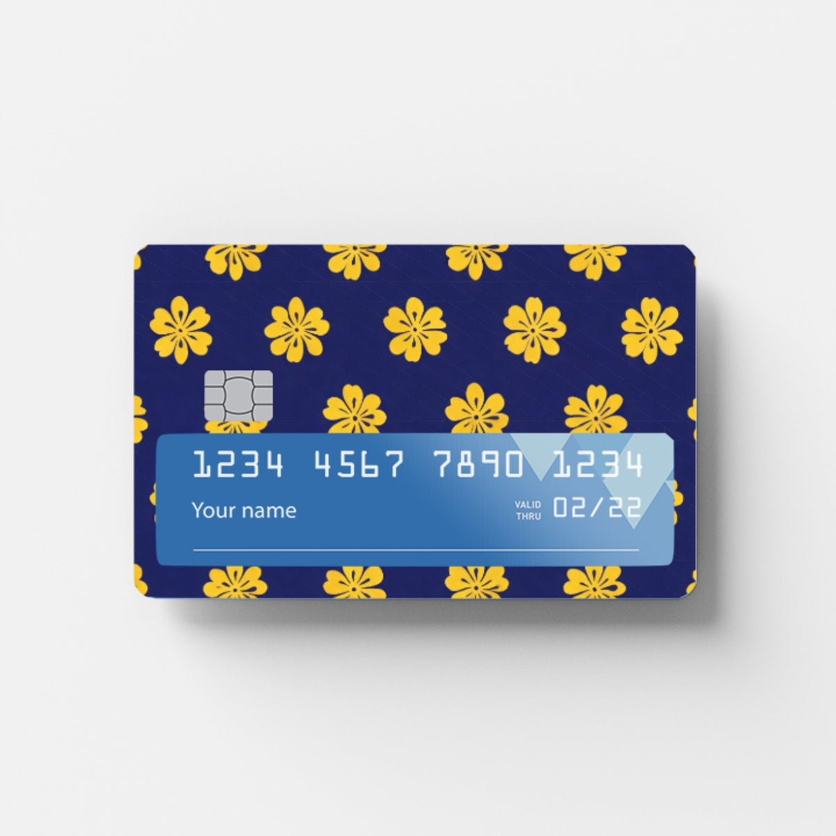 Yellow Flowers Credit Card Sticker