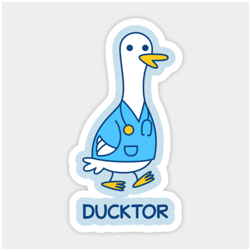 ducktor Laptop Sticker