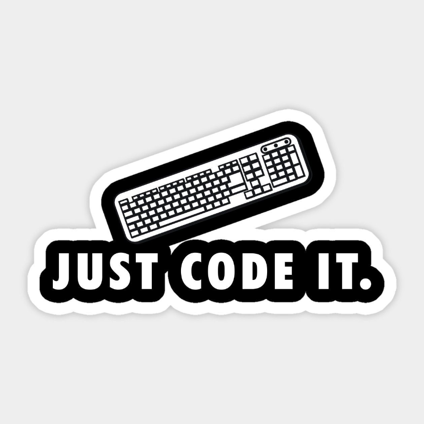 just code it Laptop Sticker