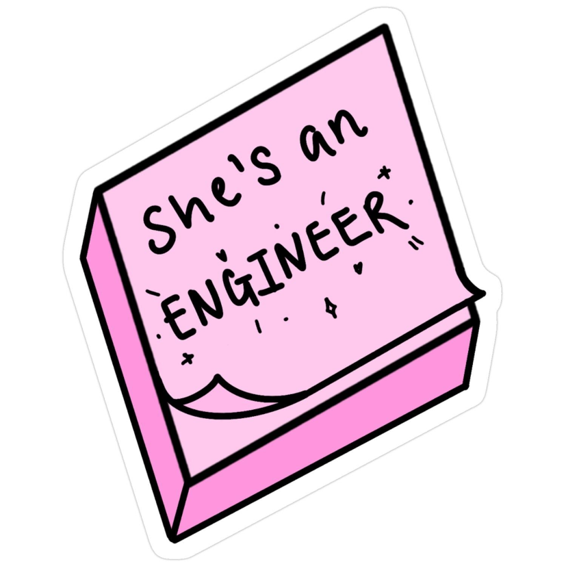 she is an engineer Laptop Sticker