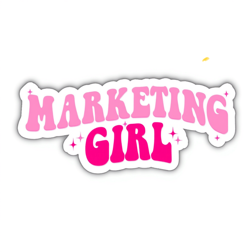 marketing girl Laptop Sticker