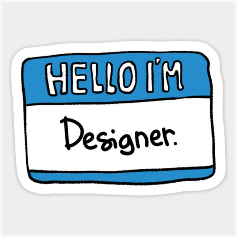 hello i am designer Laptop Sticker