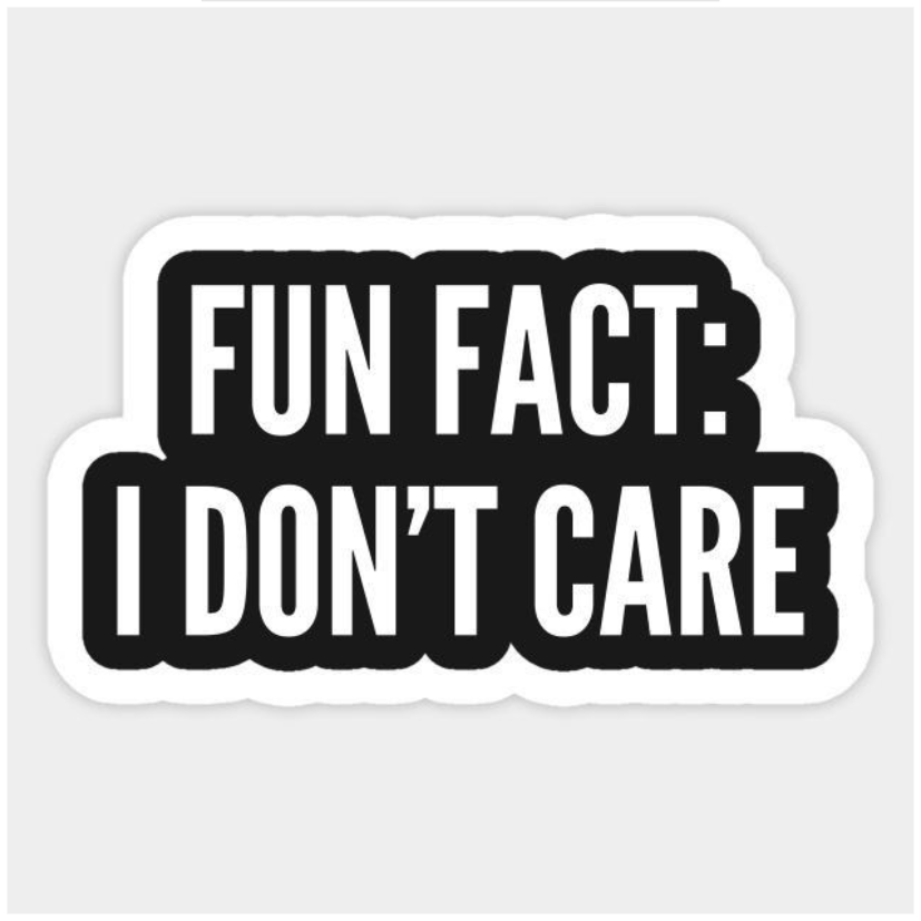 i dont care Laptop Sticker