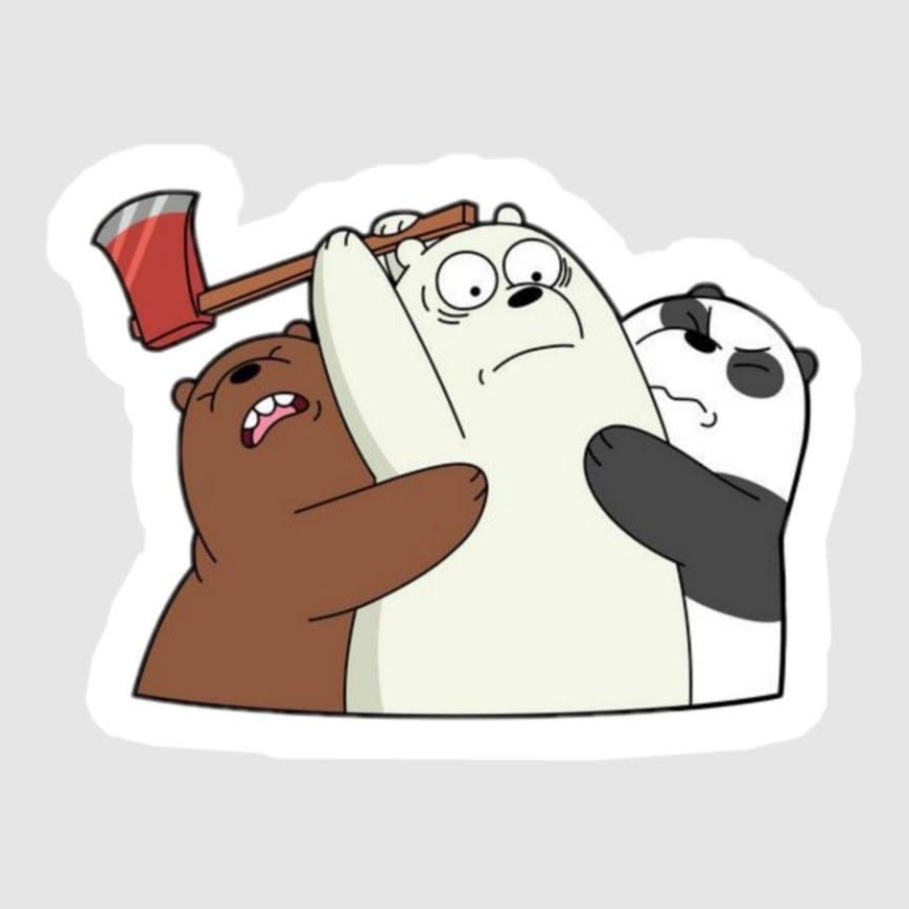 3 bears Laptop Sticker