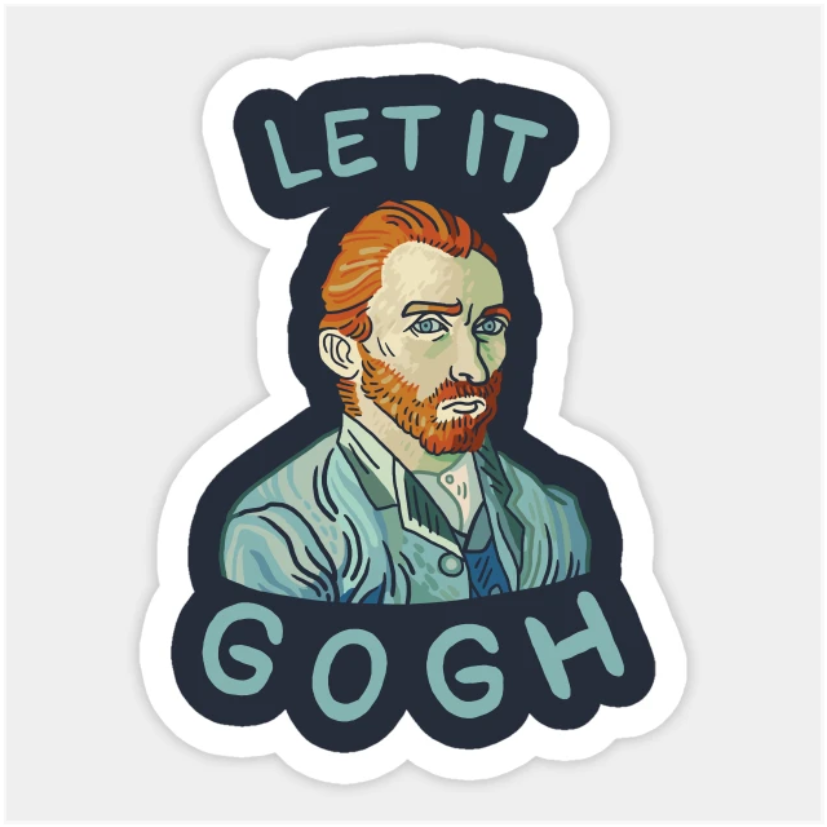 let it gogh Laptop Sticker