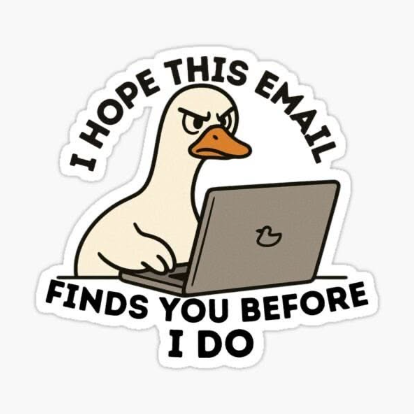angry email Laptop Sticker
