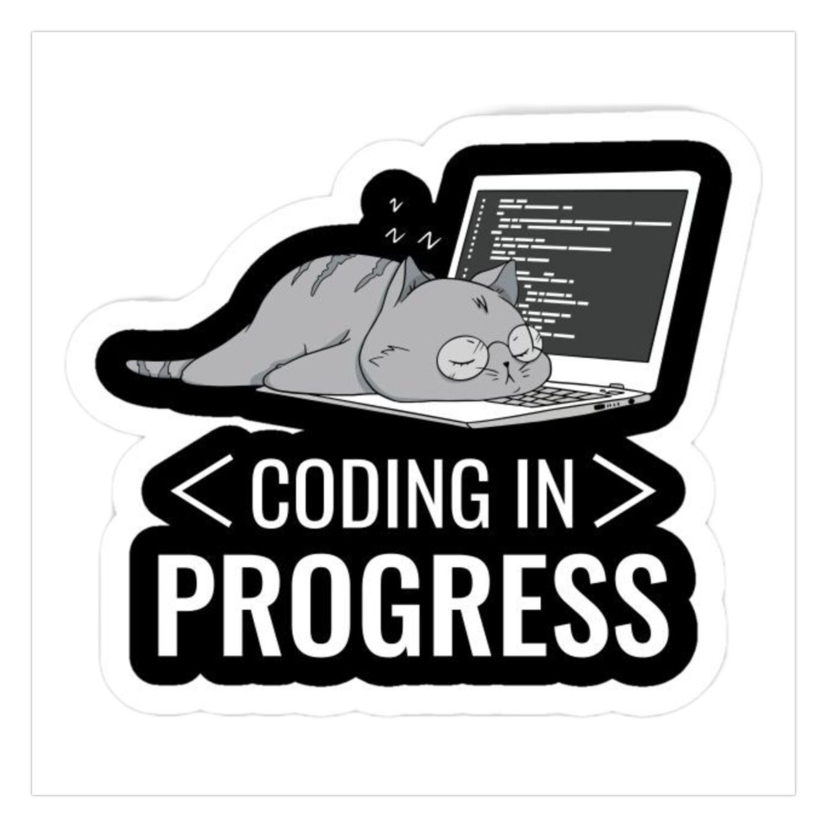 coding in progress Laptop Sticker