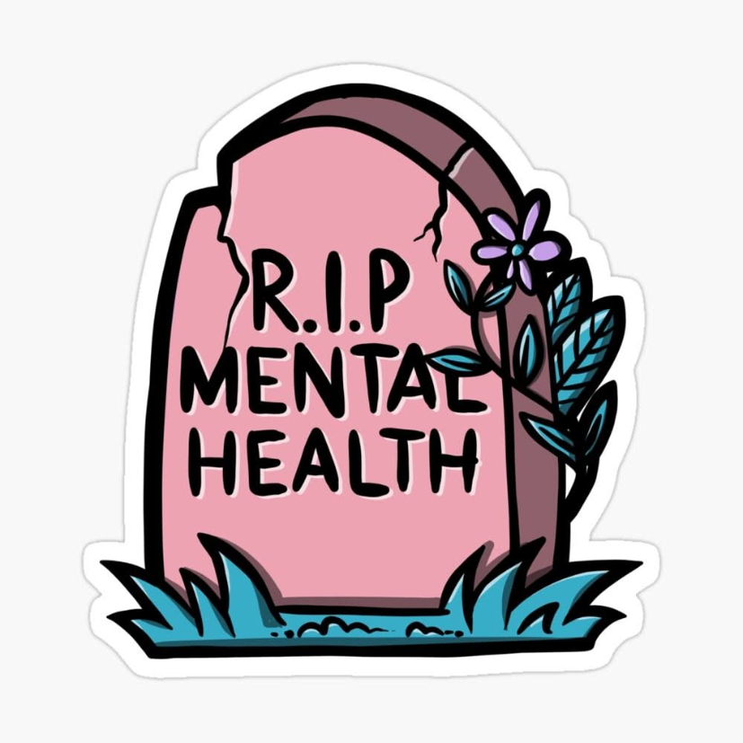 rip mental health Laptop Sticker