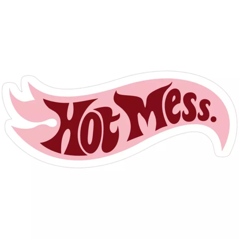 hot mess Laptop Sticker