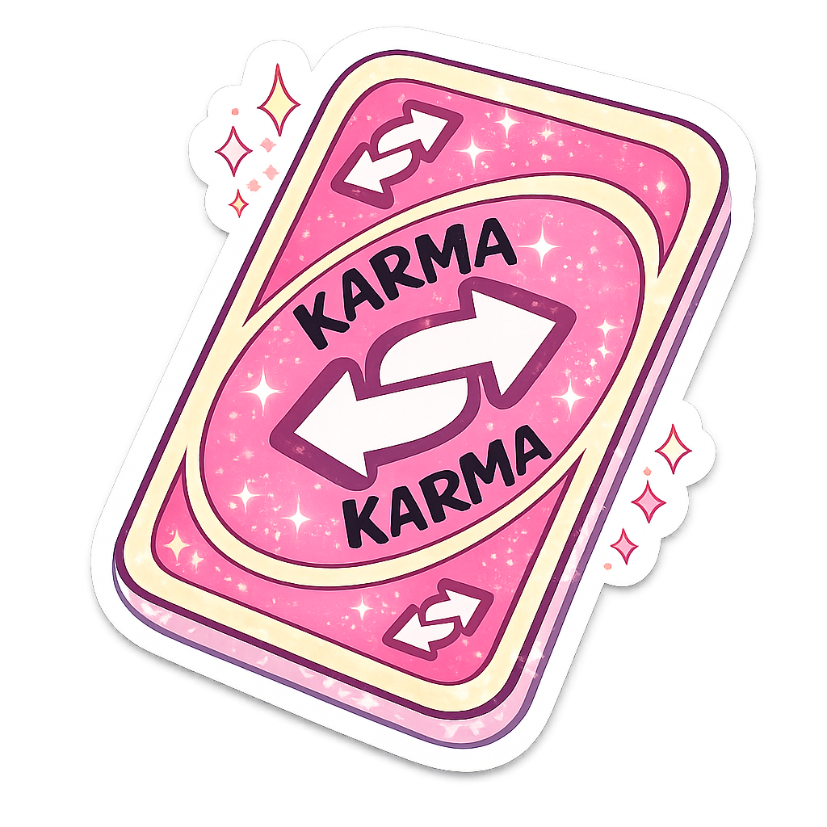 karma Laptop Sticker