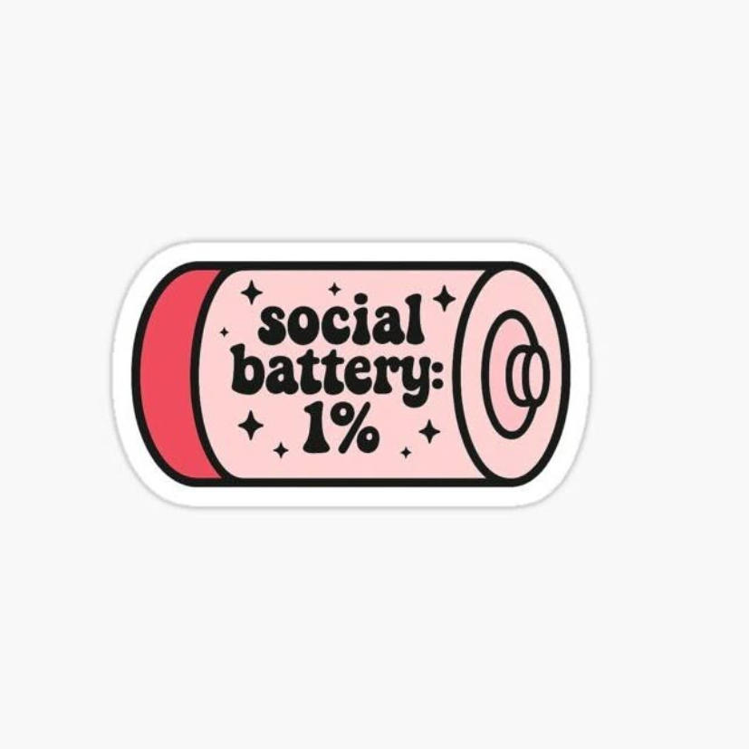 social battery Laptop Sticker