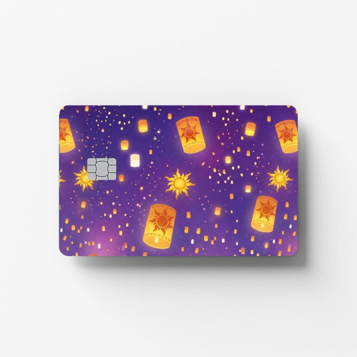 lanterns credit card sticker mockup