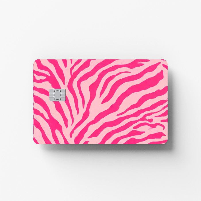 Fuchsia Zebra Credit Card Sticker