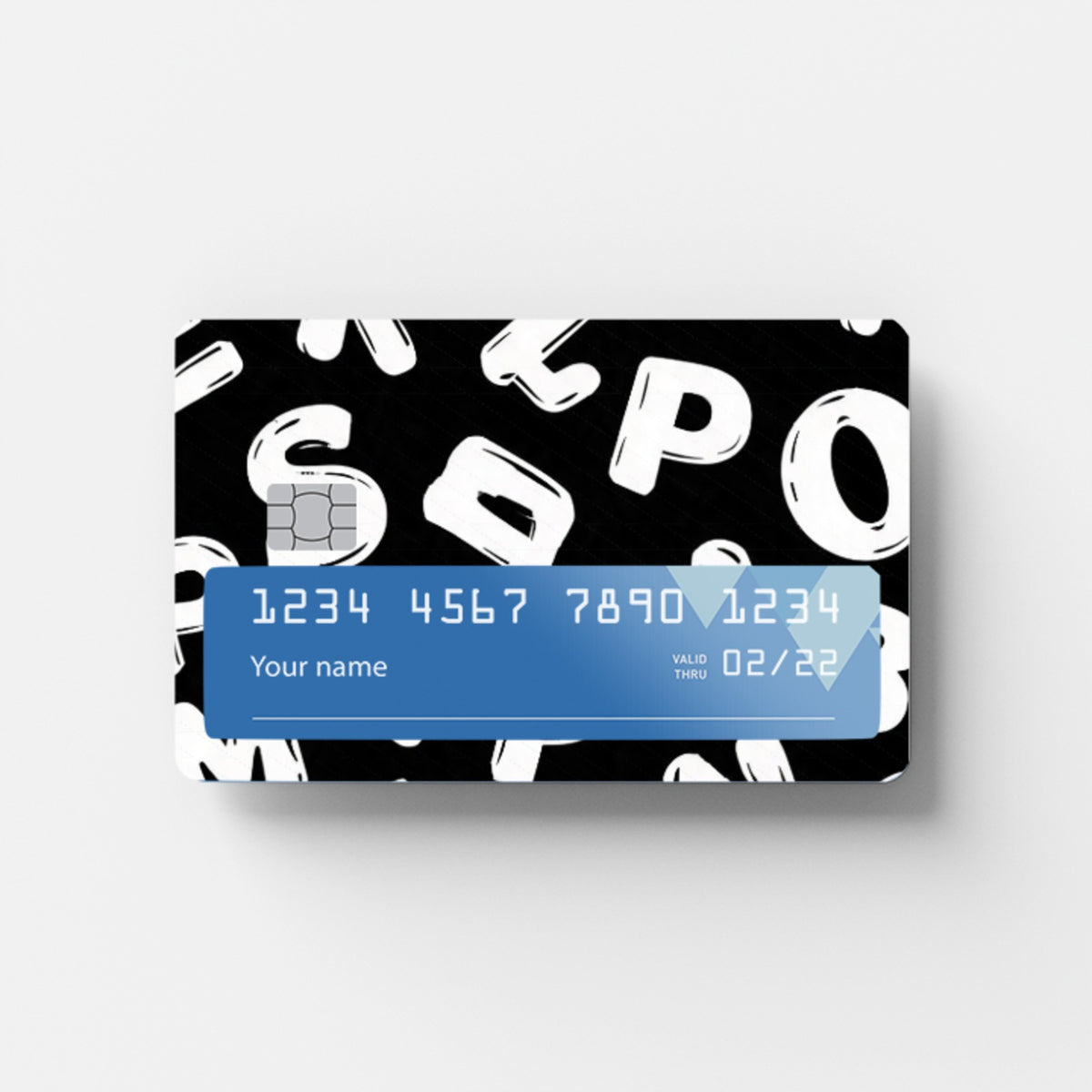 Alphabet Letters Credit Card Sticker