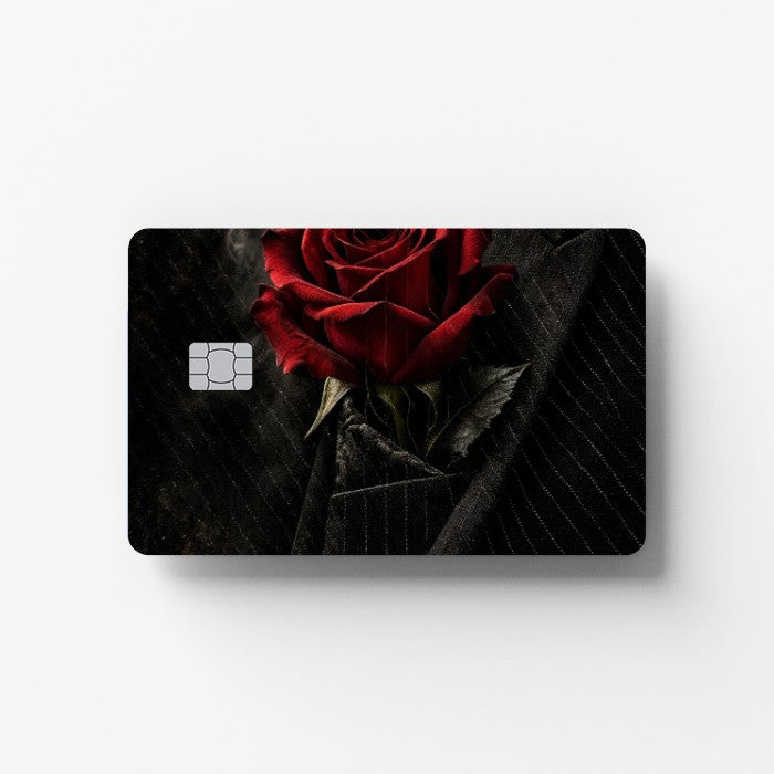 Midnight Rose Credit Card Sticker