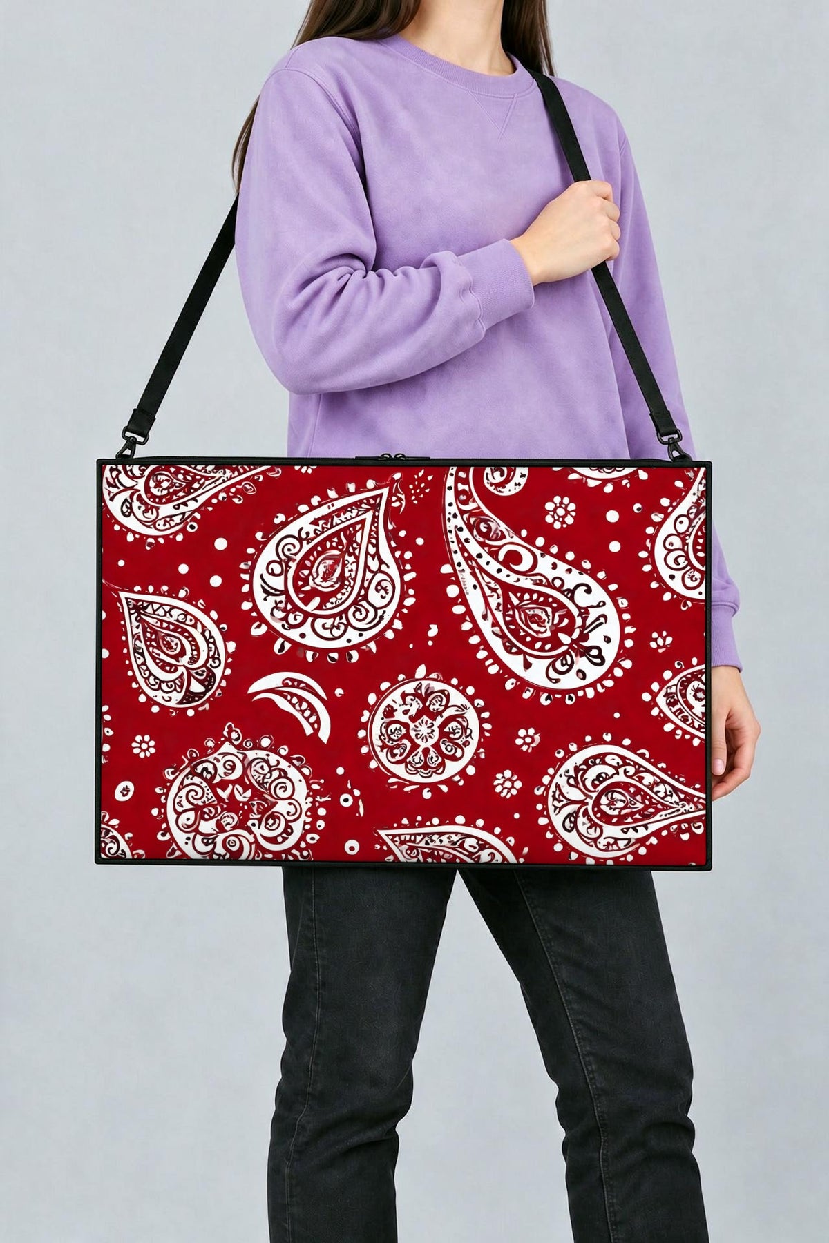 Red Paisley Art Bag
