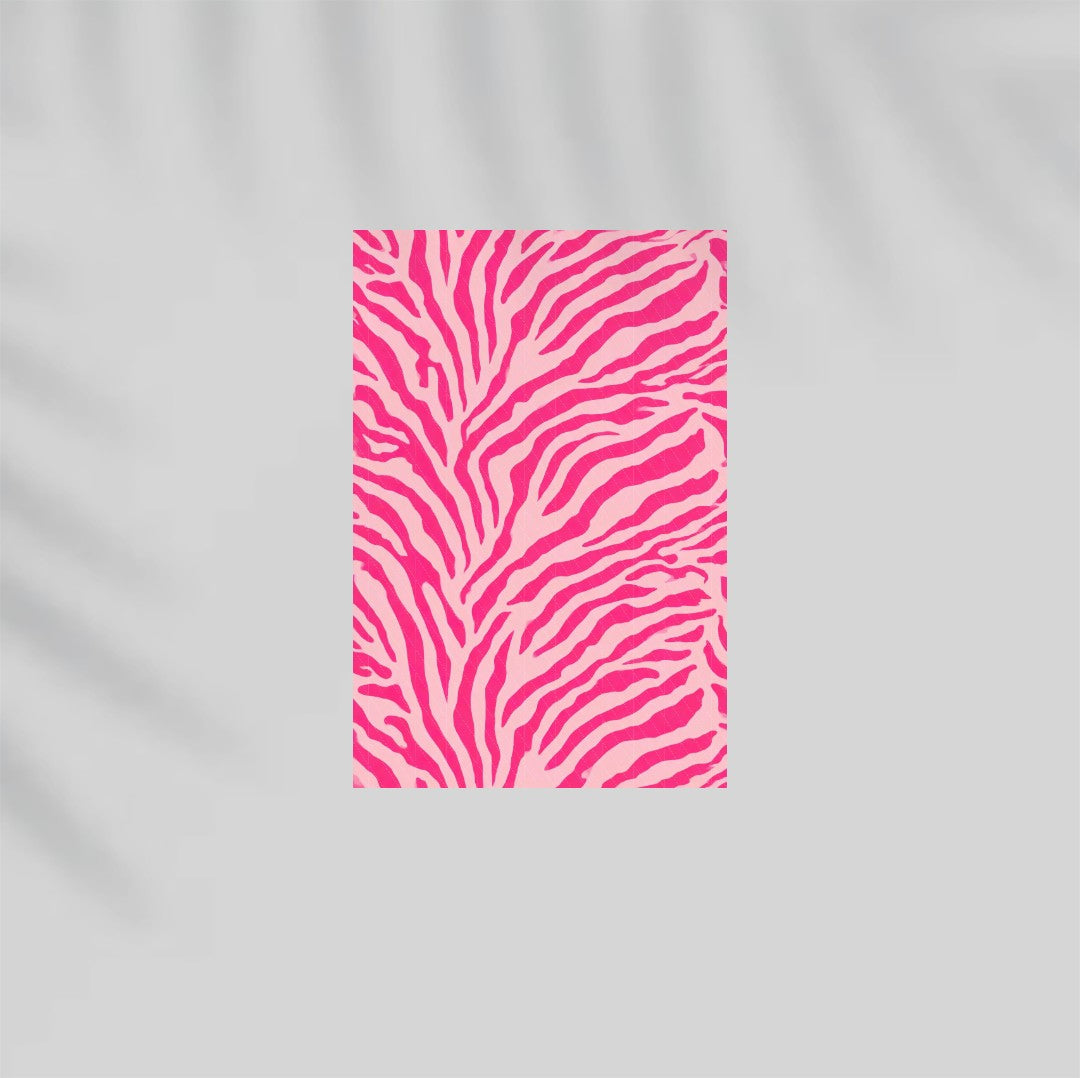 Fuchsia Zebra Paper Poster