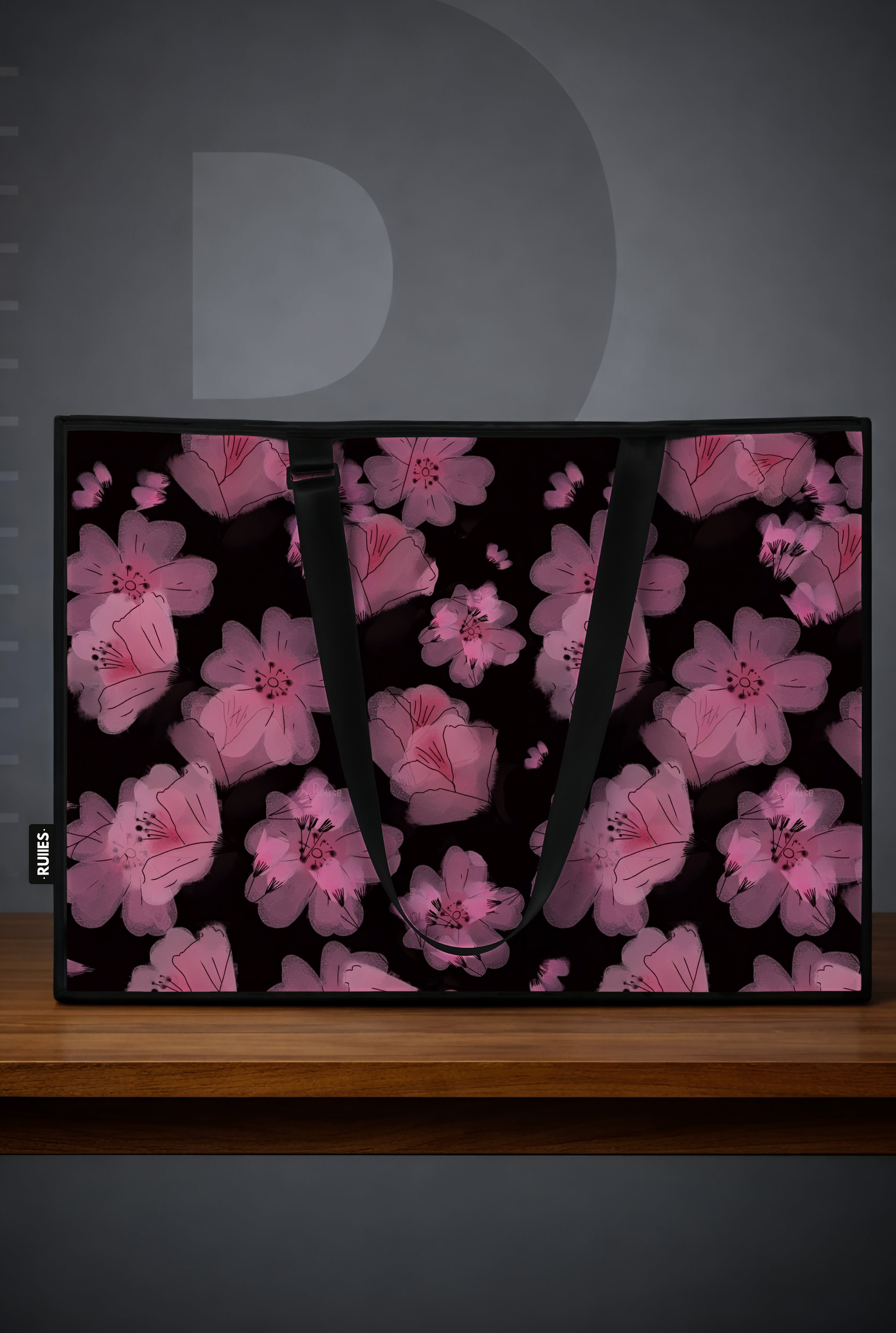 Pink Flowers Art bag