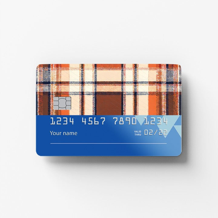 Tartan Cocoa Credit Card Sticker