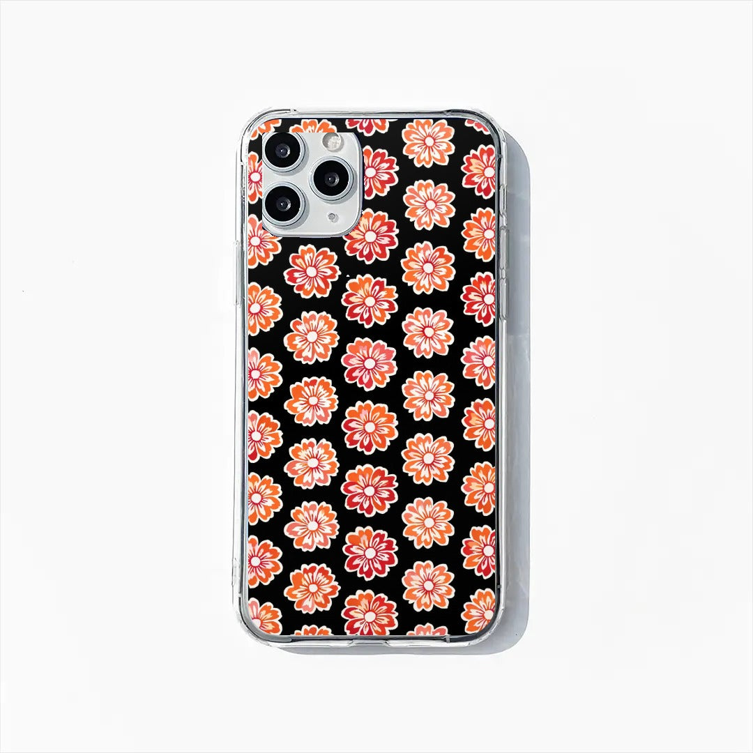 Orange Flowery Phone Case