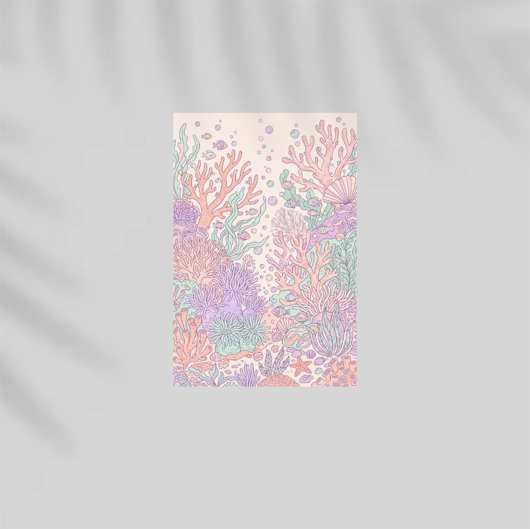 Coral Reef Pastel Paper Poster