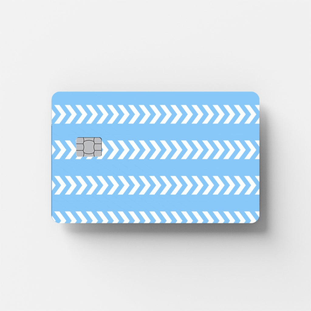 Blue-White Arrows Credit Card Sticker