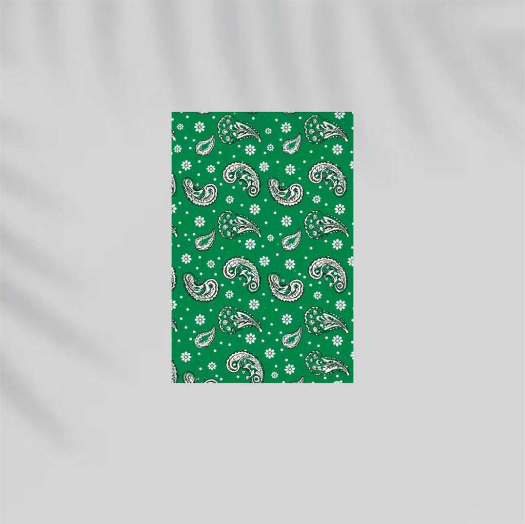 Emerald Paisley Paper Poster
