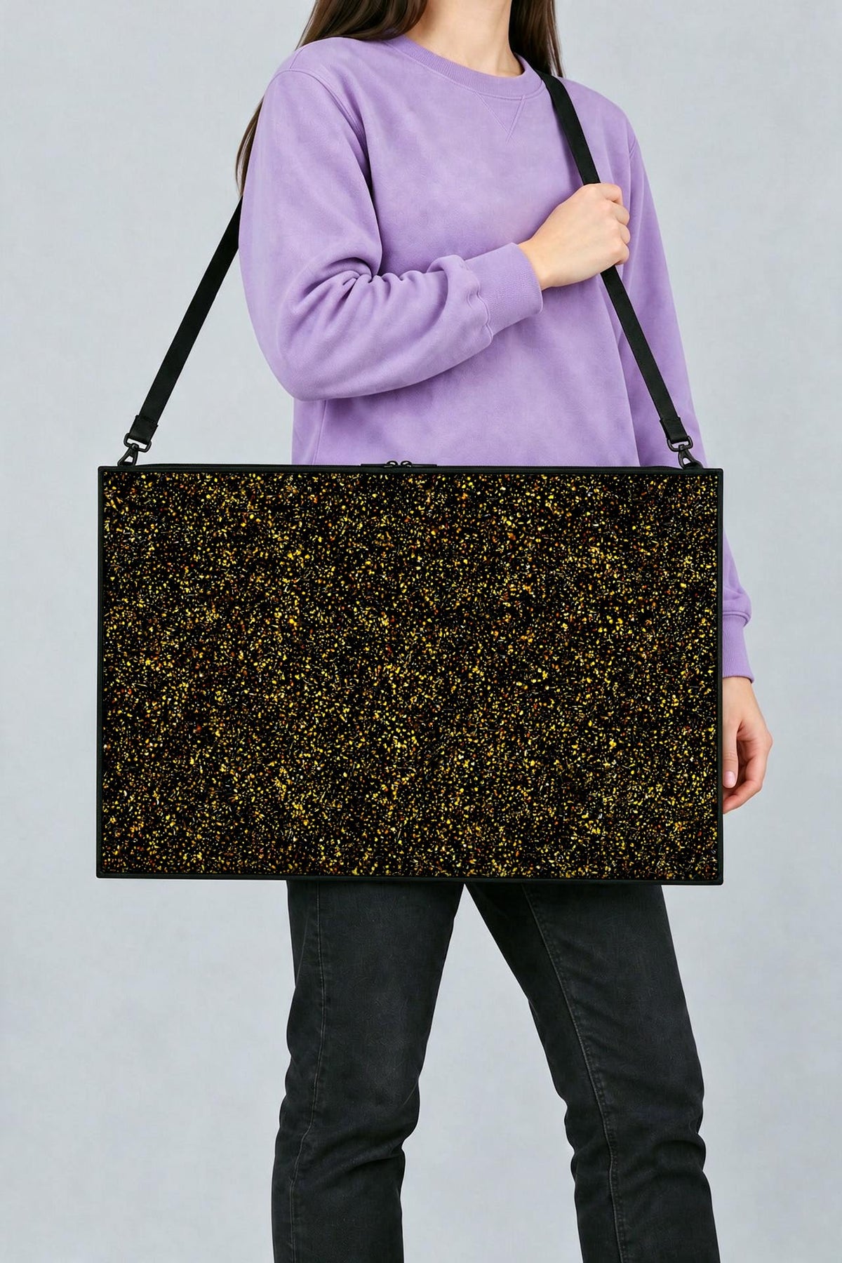 Yellow Glitter Art Bag