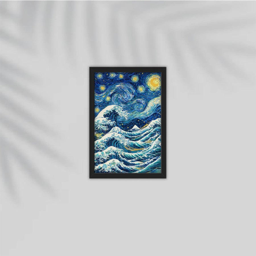 Starry Waves Framed Poster
