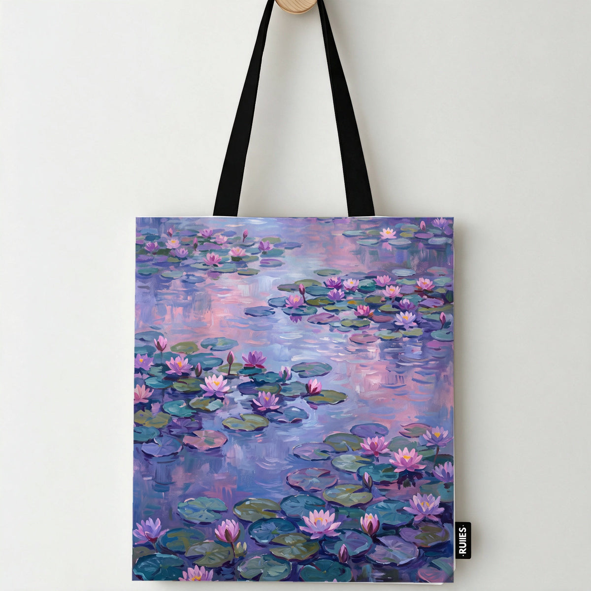 Water Lily Haze Tote Bag