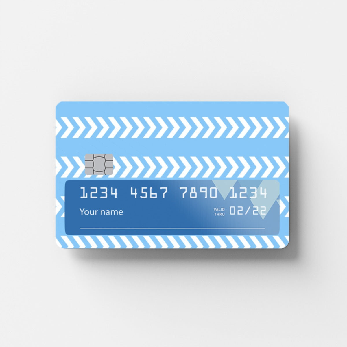 Blue-White Arrows Credit Card Sticker