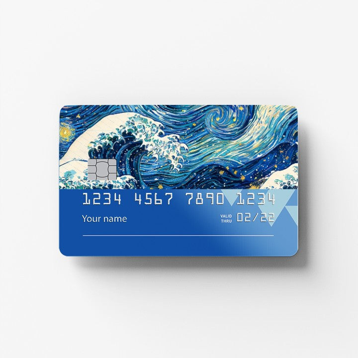 Starry Waves Credit Card Sticker