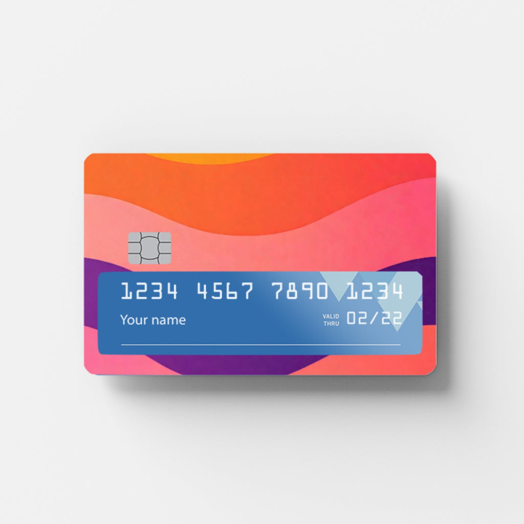 Yellow-Orange Gradient Credit Card Sticker