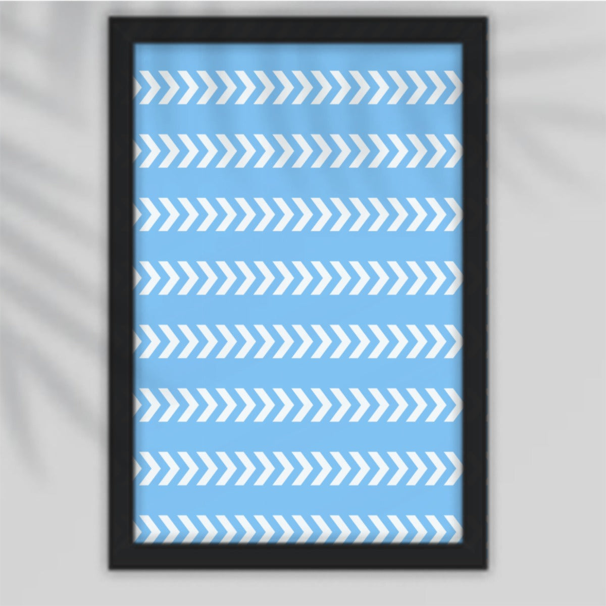 Blue-White Arrows Framed Poster