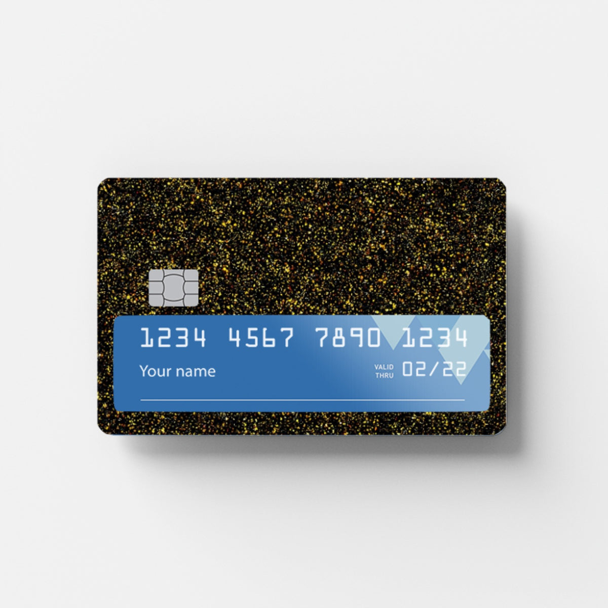 Yellow Glitter Credit Card Sticker