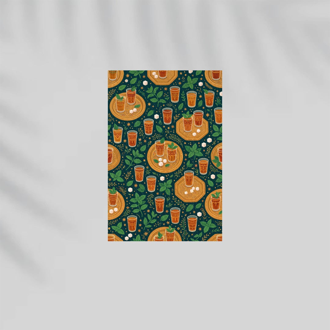 Mint Tea Hour Paper Poster