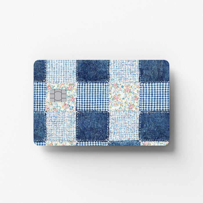 Denim Patchwork Credit Card Sticker