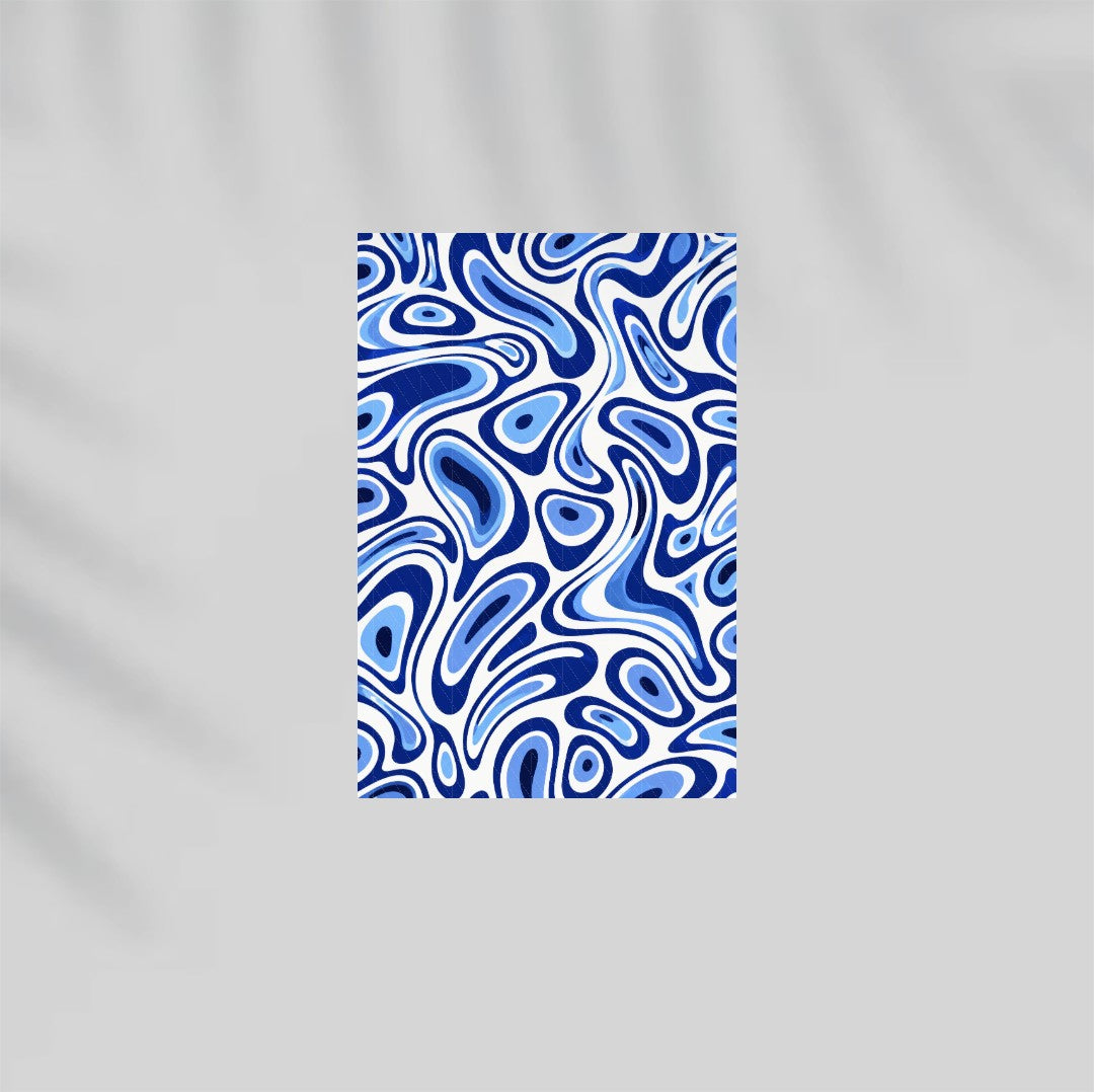 Liquid Blue Paper Poster