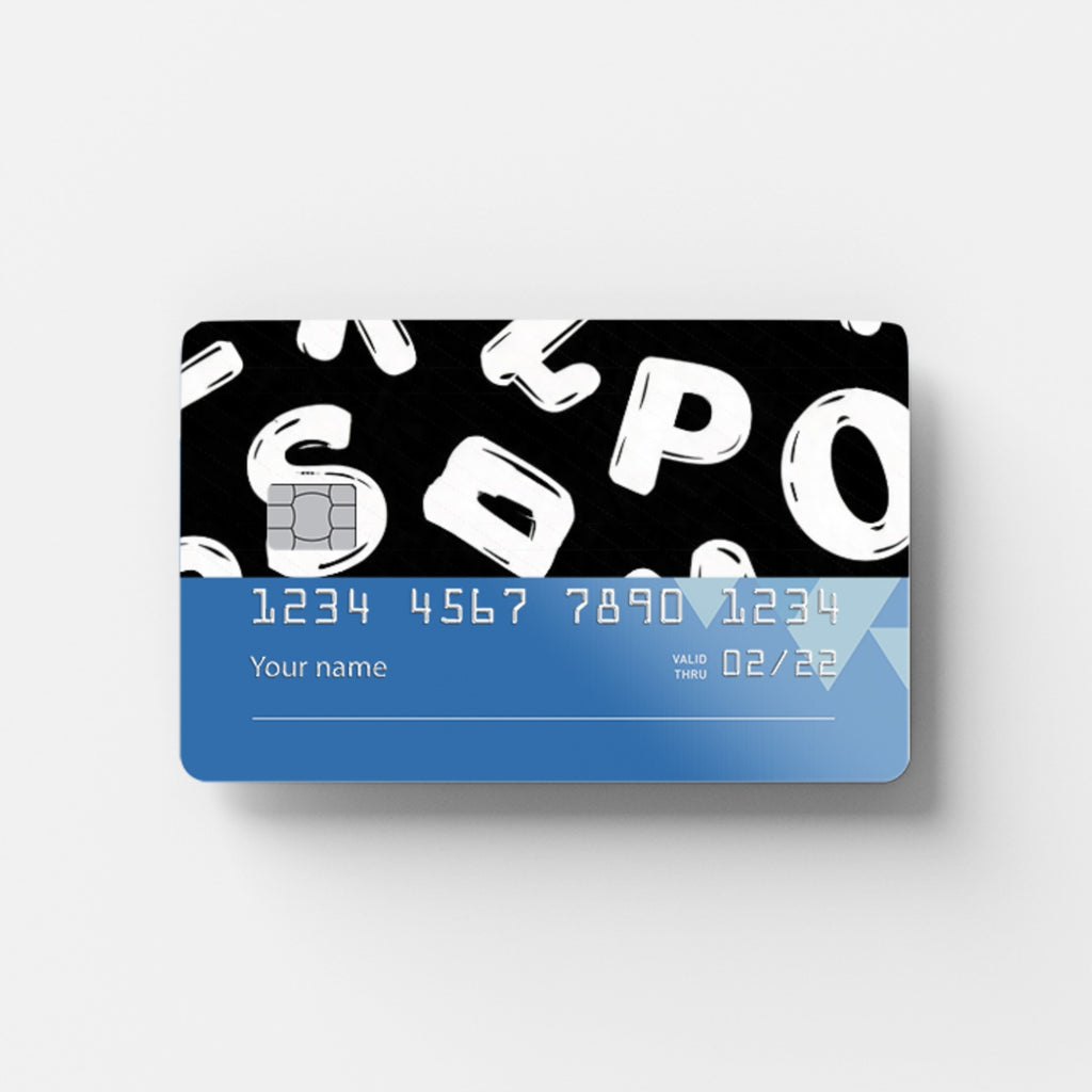 Alphabet Letters Credit Card Sticker